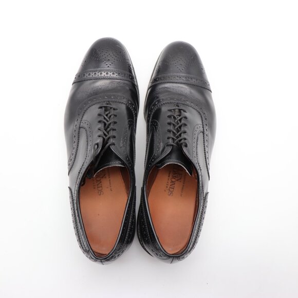 Allen Edmonds Strand Cap Dress Shoes Men\'s 8.5 D Black Leather Medallion USA main image 4